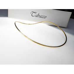 ‘Halo’ rigid necklace in yellow gold