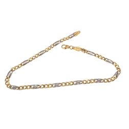 Bracciale 3+1 grumetta & traversino bicolore 3.50mm