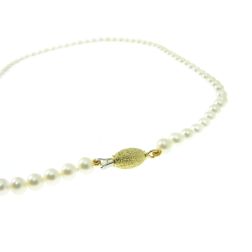Collana Perle Barilotto Diamantato Oro Giallo