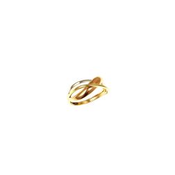 Anello Crossover in Oro Giallo, Oro Rosa e Oro Bianco