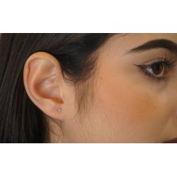 Photo of worn White gold and Diamond Nose piercing