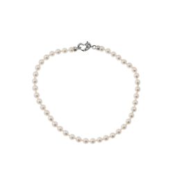 Bracciale Perle Freshwater cuore Oro Bianco e Diamanti