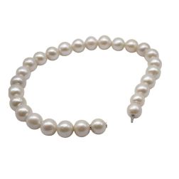 Collana Perle Freshwater 13.5-14mm - 11.50mm con susta interna in Oro Bianco 18kt