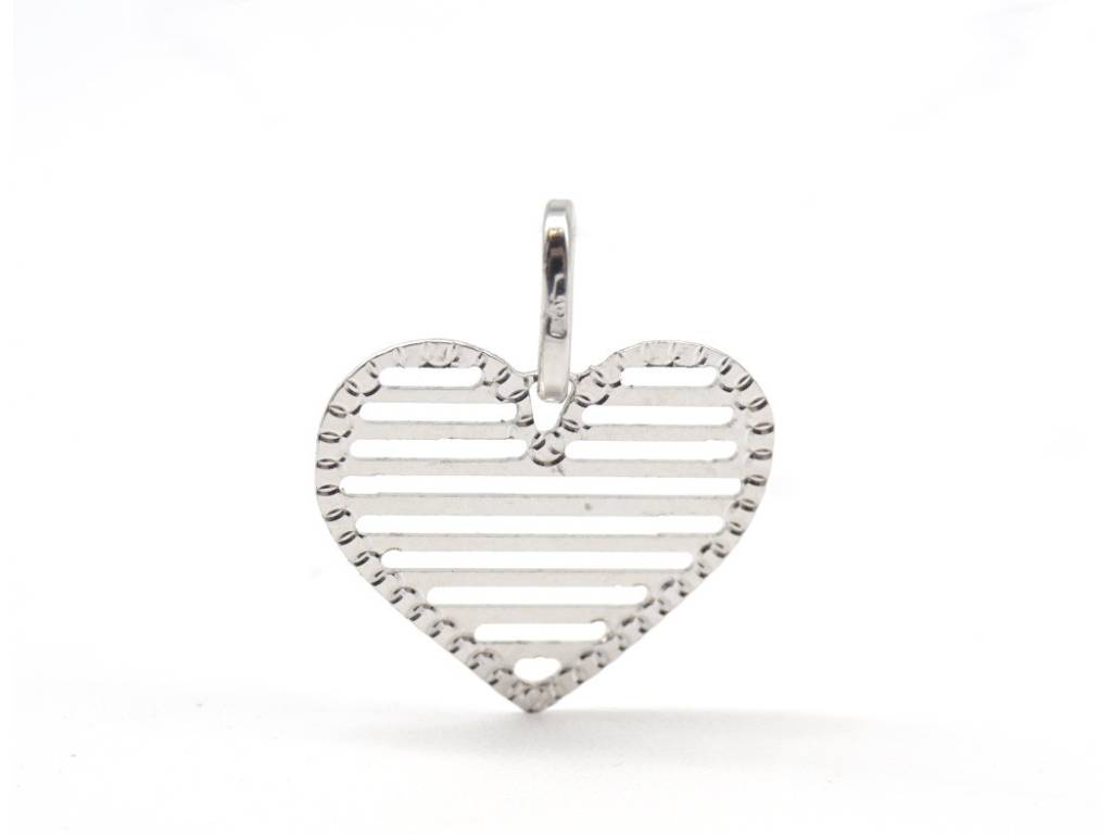 Charm Heart shaped 18kt white gold