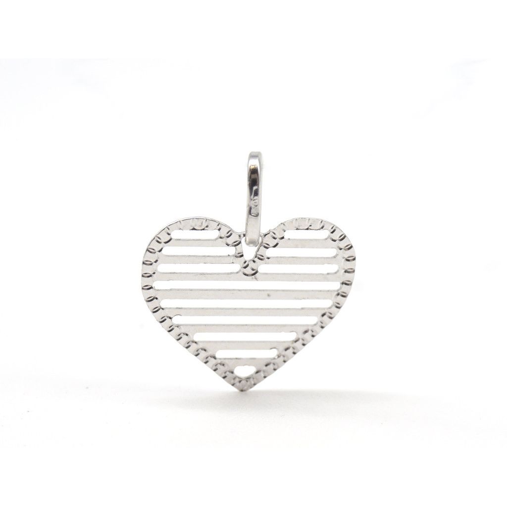 Ciondolo Placcato Oro A Forma Di Cuore Pieno - Gioiello Tema Amore, 9x7 Mm
