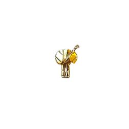 Spilla Elefante in Oro Giallo con Diamantino
