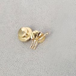 Spilla Elefante in Oro Giallo con Diamantino
