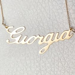 Necklace with name Giorgia in yellow gold 18kt