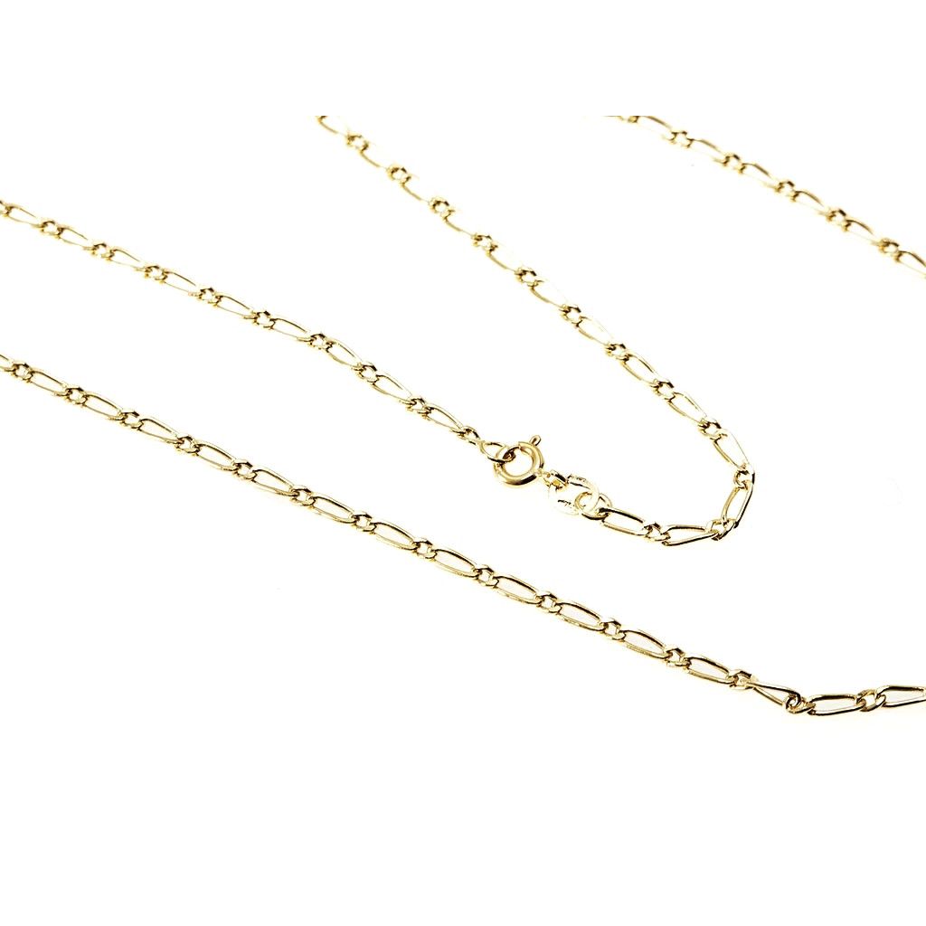 Collana 50cm catena maglia1+1 da 2.20mm in Oro Giallo 18kt