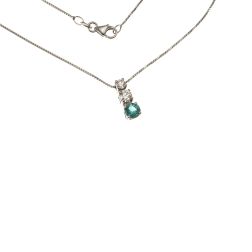 Girocollo Trilogy scalare Diamanti con Smeraldo (2.9mm-3.7mm)