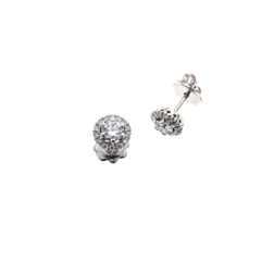Orecchini Punto Luce Diamanti 0.26ct/0.27ct Ciascuno Contornati