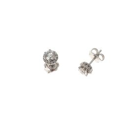 Light Point Earrings Diamonds with 0.26ct/0.27ct each Contoured
