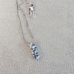 Trilogy Aquamarine Necklace (1.25 cm x 4.7 mm)
