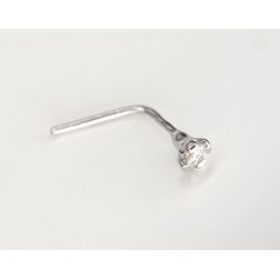 Piercing Nasino oro bianco con Diamante