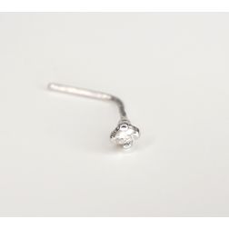 Piercing Nasino oro bianco con Diamante