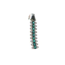 Ciondolo Navette con 9 Smeraldi e 18 Diamanti