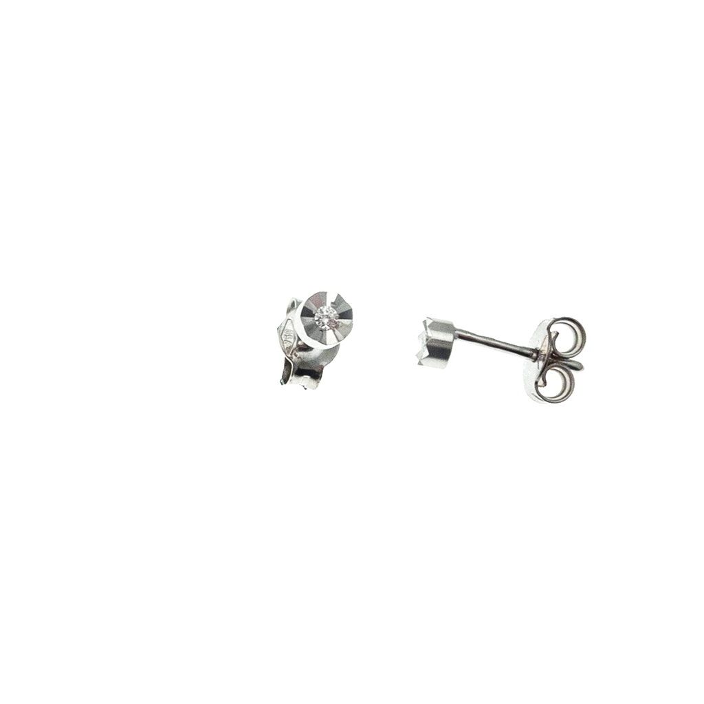 Earrings Faceted Circle 0,020ct - 3.30mm