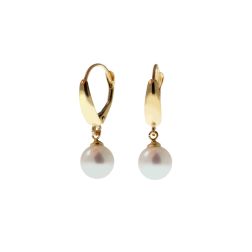 Orecchini Gancio Classico Perla Freshwater 7.5mm Oro Giallo