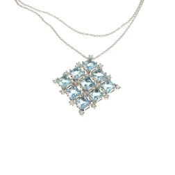 Aquamarine Carpet Necklace