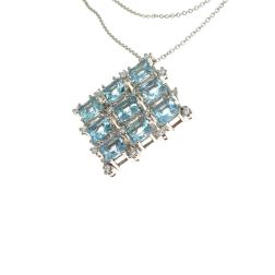 Aquamarine Carpet Necklace
