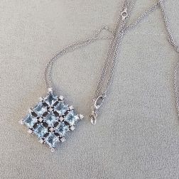 Aquamarine Carpet Necklace