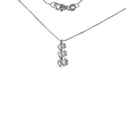Trilogy Faceted Circle Necklace with Climbing Diamonds - Venetian chain