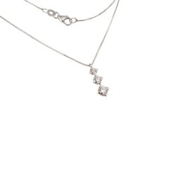 Girocollo Trilogy Sparkle Diamanti a Scalare in Oro Bianco