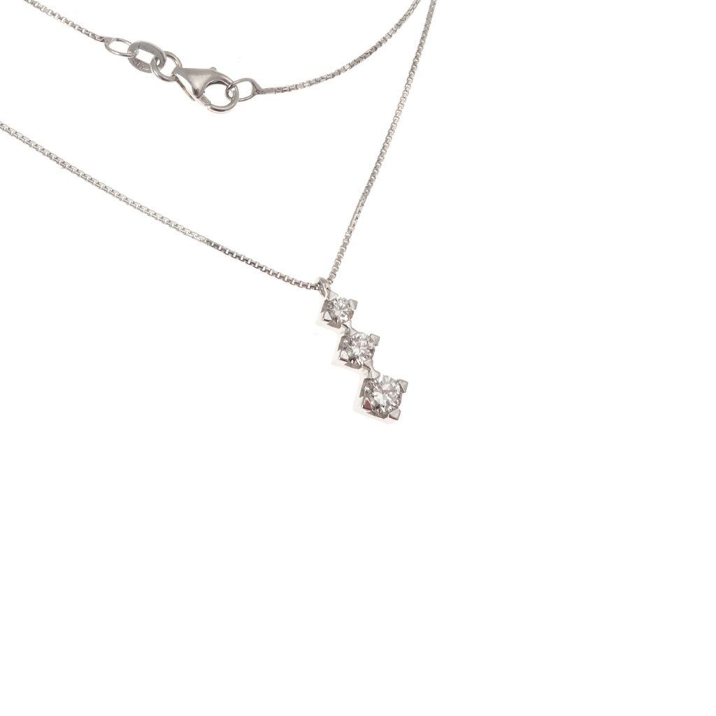 Girocollo Trilogy Sparkle Diamanti a Scalare in Oro Bianco