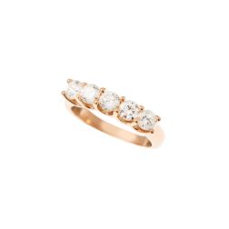 Veretta Suspended Rose Gold Ring with 5 Diamonds 0.20 carats