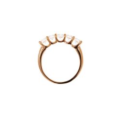 Veretta Suspended Rose Gold Ring with 5 Diamonds 0.20 carats
