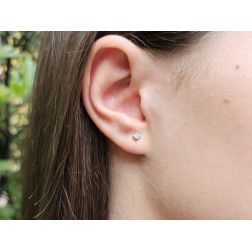 photo of worn Solitaire Sparkle Diamond Earring 0.13ct