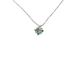 Girocollo punto luce Sparkle Acquamarina Carrè 5mm