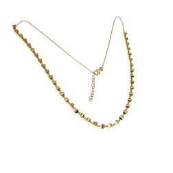 Collana a Trapezi Tridimensionali in Oro Giallo