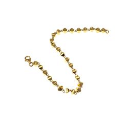 Bracciale a Trapezi Tridimensionali in Oro Giallo