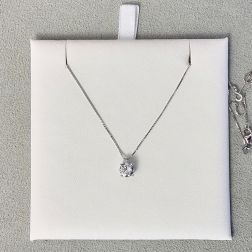 Light Point Solitaire 0.90ct/1ct Diamond Venetian Necklace