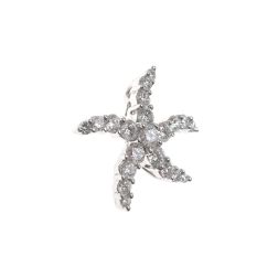 Starfish Pendant with Diamonds in White Gold