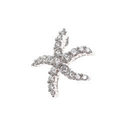 Starfish Pendant with Diamonds in White Gold
