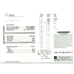 Diamante GIA F VVS2 0.50ct
