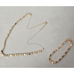 Collana con Cubi e Sfere in Oro Giallo
