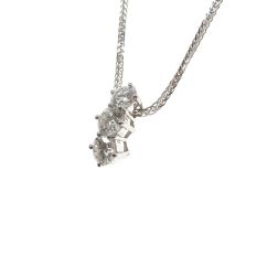 White gold Trilogy Necklace 1.22ct Diamonds