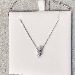 White gold Trilogy Necklace 1.22ct Diamonds