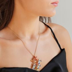 Photo of worn Three fish Aquarius pendant