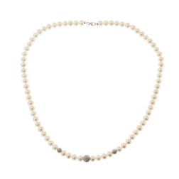 Collana Perle Scalare Oro Bianco