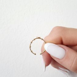 Yellow Gold Holy Mary Rosary Ring
