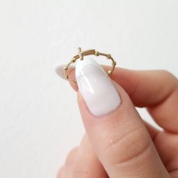 Anello Rosario Croce Oro Giallo