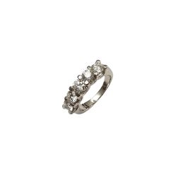 5 Diamonds Center of 0.37ct and 4 of 0.30ct/031ct Ring Suspended