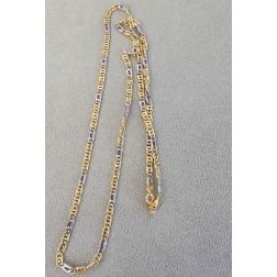 Two Colors Figaro Link Necklace 60cm x 3,5mm