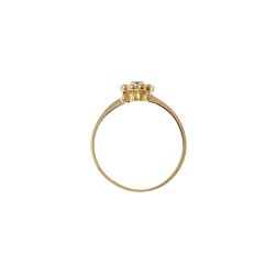 Anello Solitario Easy Flower Zaffiro Blu Oro Giallo