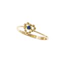 Anello Solitario Easy Love Zaffiro Blu Oro Giallo