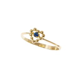 Anello Solitario Easy Love Zaffiro Blu Oro Giallo